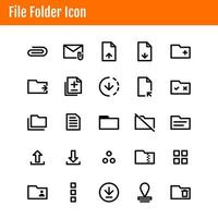 Folder File Icon Set illustration vector