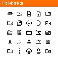 Folder File Icon Set illustration vector