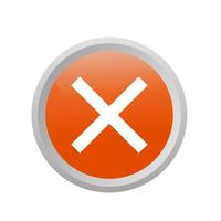 Cancel Button Website Icon vector