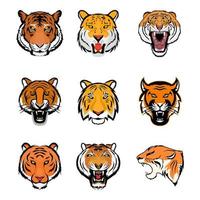 conceptos de cara de tigre vector