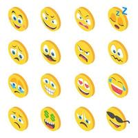 Trendy Emoji Concepts vector