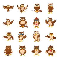 Owl Cartoon Concepts vector