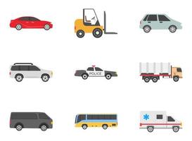 Trendy Transport Concepts vector