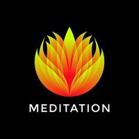 símbolo y plantilla de logotipo de meditación vector