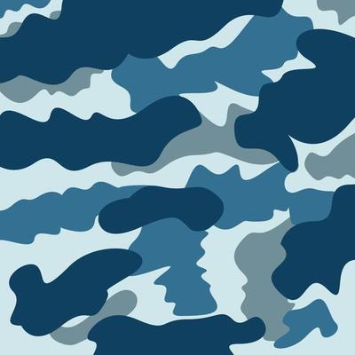 navy blue sea ocean abstract camouflage pattern military wide background suitable for print clothing