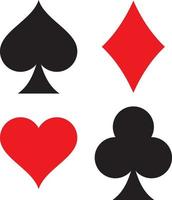 Playing Cards signs. Diamonds, Clubs, Hearts, Spades vector