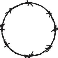 Barb wire circle vector