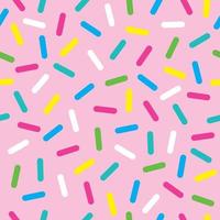 Sprinkles donut glaze decorative pattern vector