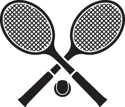 Tennis racquet and ball vector