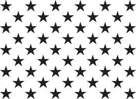 bandera de estrellas de estados unidos en blanco y negro vector