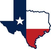 Texas flag state vector