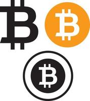 Bitcoin icon set vector