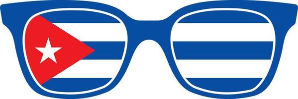 Cuban flag sunglasses vector