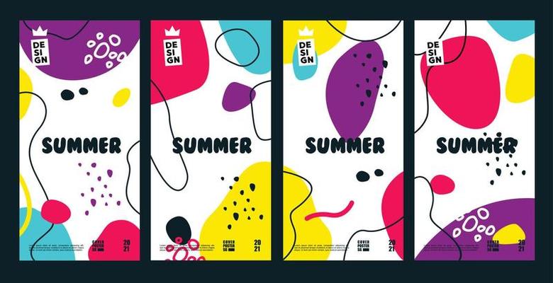 elips SUMMER BAGROUND VECTOR DESIGN Collection of SUMMER POSTER backgrounds for posters, covers