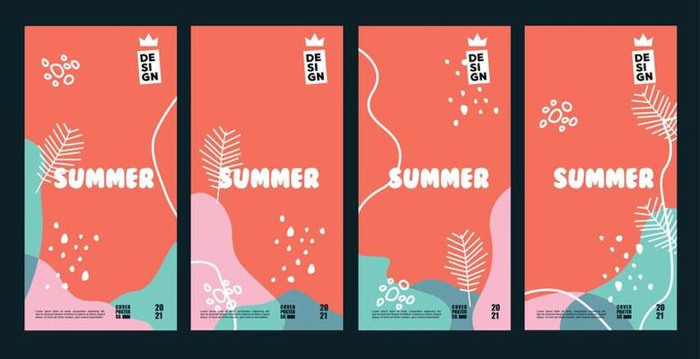 natural SUMMER BAGROUND VECTOR DESIGN Collection of SUMMER POSTER backgrounds for posters, covers