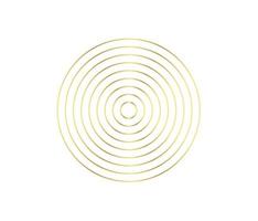 elemento de círculo concéntrico. anillo de oro de color lujoso. Ilustración de vector abstracto para onda de sonido, gráfico dorado, decoración moderna para sitios web, carteles, pancartas, vector de plantilla eps10