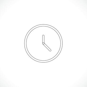 Clock icon. Clock Time symbol flat style. design web site icon, logo, app, UI. Illustration - Vector. EPS10. vector