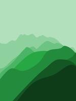 ilustración vectorial de un hermoso paisaje de montaña. adecuado para carteles, decoraciones de pared y similares vector