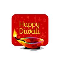 illustration of Diwali for the celebration of Hindu community festival typography vector