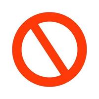 Prohibited signs isolated on white background vector