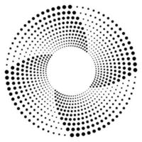 Spiral dots background design. Abstract monochrome background. Vector art illustration.