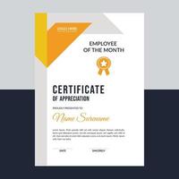 Award and professional certificate template layout vector