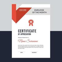 Award and professional certificate template layout vector