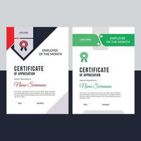 Award and professional certificate template layout vector