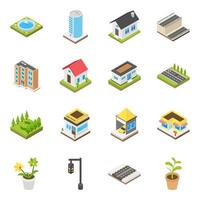 Trendy Cityscape Concepts vector