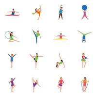 conceptos de gimnasia de moda vector