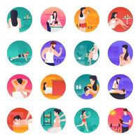 Trendy Fitness Concepts vector