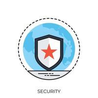 Trendy Security Concepts vector