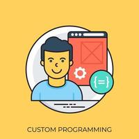 conceptos de programación personalizados vector