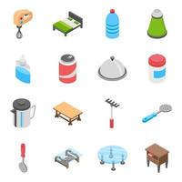 Trendy Kitchen Objects vector