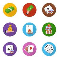 Trendy Gambling Concepts vector