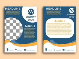 cartel aviador folleto folleto diseño de portada espacio de diseño para foto de fondo, plantilla de vector en tamaño a4