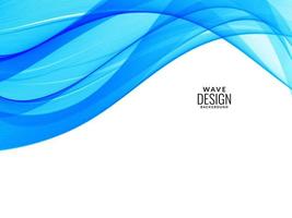 Modern blue flowing stylish wave background illustration pattern