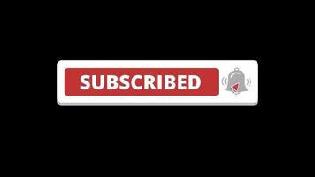 Subscribe and follow notification animated with black screen video