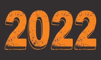 Grunge text effect 2022 PNG design vector