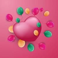 Happy Valentine's Day background, can be uploaded on social media vector