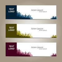 office building and urban theme banner background vector