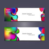 bright and modern colorful banner background vector