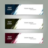 3 banner background color choices vector