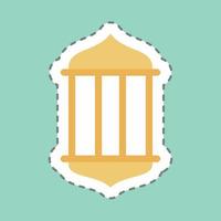 Sticker Overhead Light - Line Cut - Simple illustration vector