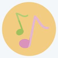 icono de nota musical i - estilo plano - ilustración simple, buena para impresiones, anuncios, etc. vector