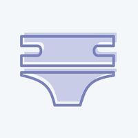 Icon Diaper 2 - Two Tone Style - Simple illustration vector