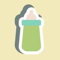 Sticker Milk Bottle 2 - Simple illustration vector