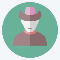 Icon Man - Flat Style - Simple illustration, Good for Prints , Announcements, Etc vector