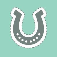 Sticker Horse Shoe, Line Cut - Simple illustration, Good for Prints , Announcements, Etc vector