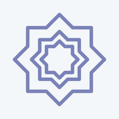 Icon Islamic Star - Two Tone Style - Simple illustration